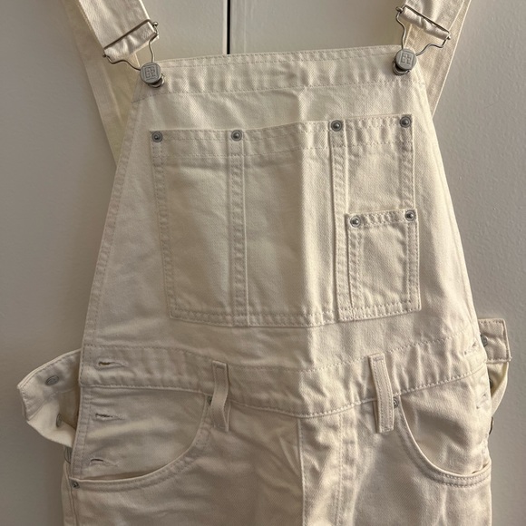 KSUBI CLOSE CALL WOMENS DENIM WHITE JUMPSUIT OVERALLS BRAND NEW - Picture 2 of 4